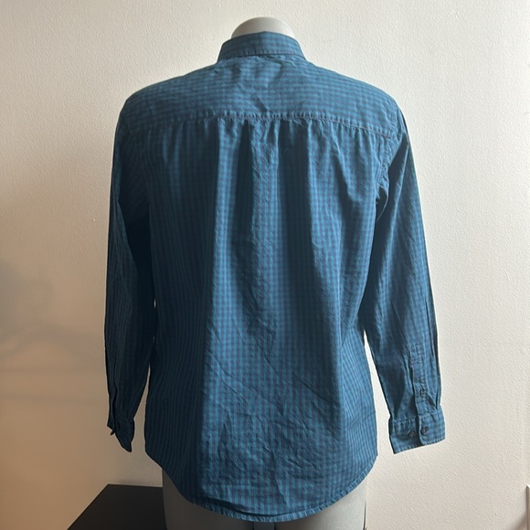 Blue Plaid Wesc Button Down Shirt XL - Picture 4 of 9